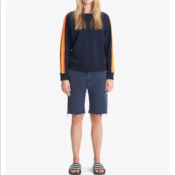 MOTHER The Square (Sweatshirt) in Sunshine - Navy - NWT - Picture 4 of 6